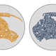 Maps of the sky from the Dark Energy Survey (left) and the South Pole Telescope (right).
